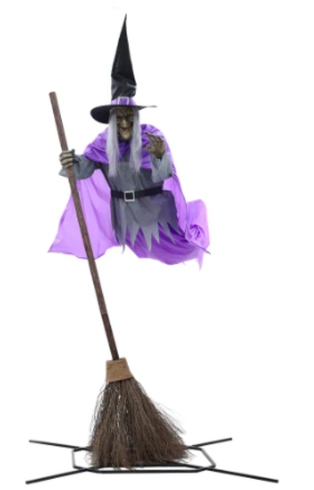 12 Ft Tall Floating Witch Halloween Decoration
