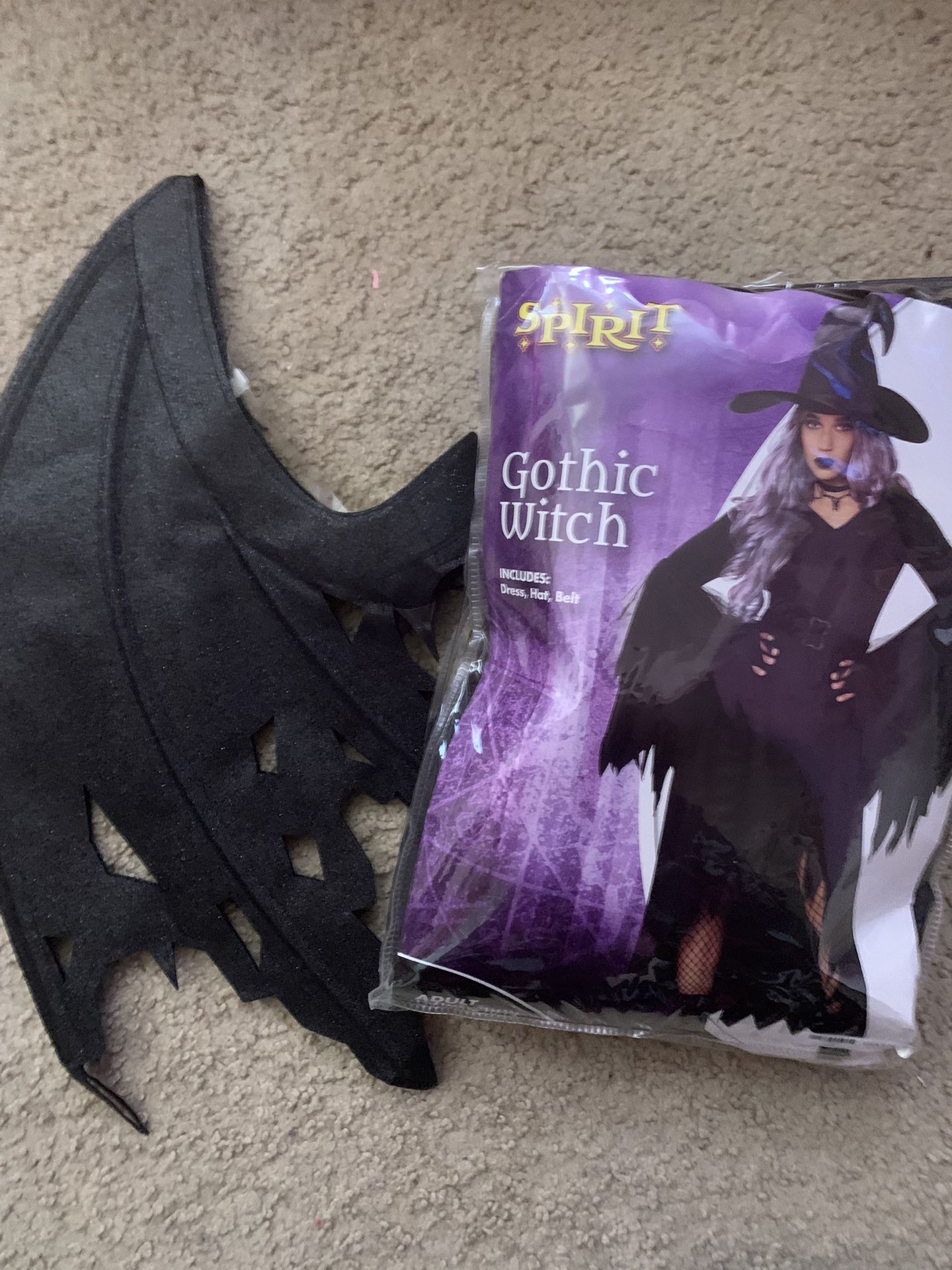 Spirit Halloween Gothic With Costume With Sparkly Wings