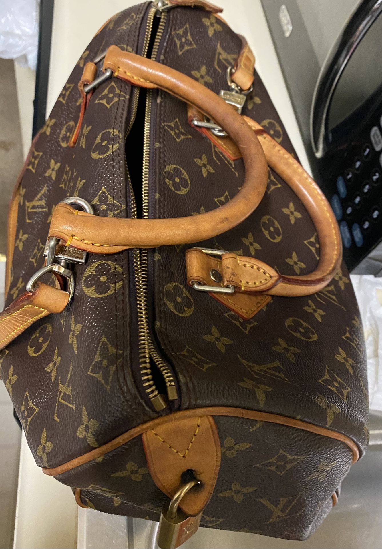Louise Vuitton Monogram Speedy 30 Canvas