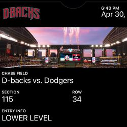 Dodgers Vs Dbacks For Tuesday April 30th
