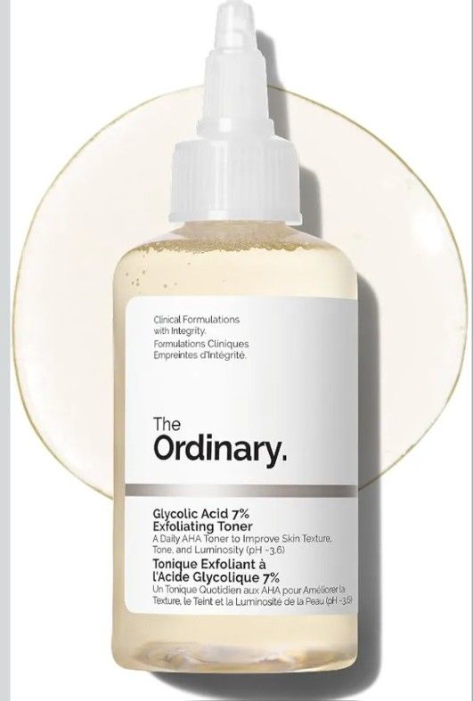 The Ordinary Glycolic Acid 7% Exfoliating Toner, Brightening and Smoothing Daily Toner for More Even-Looking Skin Tone
