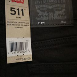 Levy's Black Jeans Size 7X