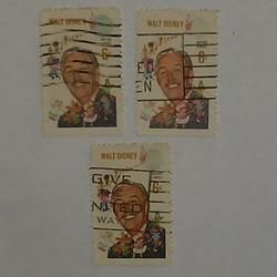 1968 Walt Disney 6 cent Postage Stamps
