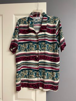 Alfred Dunner Button Blouse, Short Sleeve, Women, 16