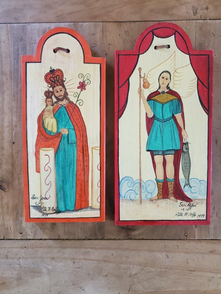 San Rafael and San Jose Retablo Set.