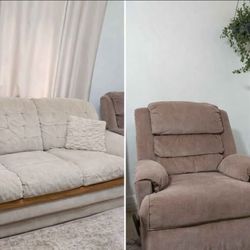 Sofa Set + Recliner Chair 80$