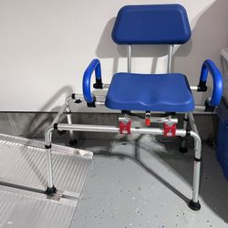 Iliving Adjustable Shower Chair Height, Swivel, Back And Forth