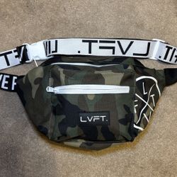 Apparel Waist Pack Sling Bag – Green Camo– Lightweight & Durable Lightly Used