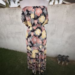 PreOwned Ava Sky Hawaiian Print Dress Women's Small