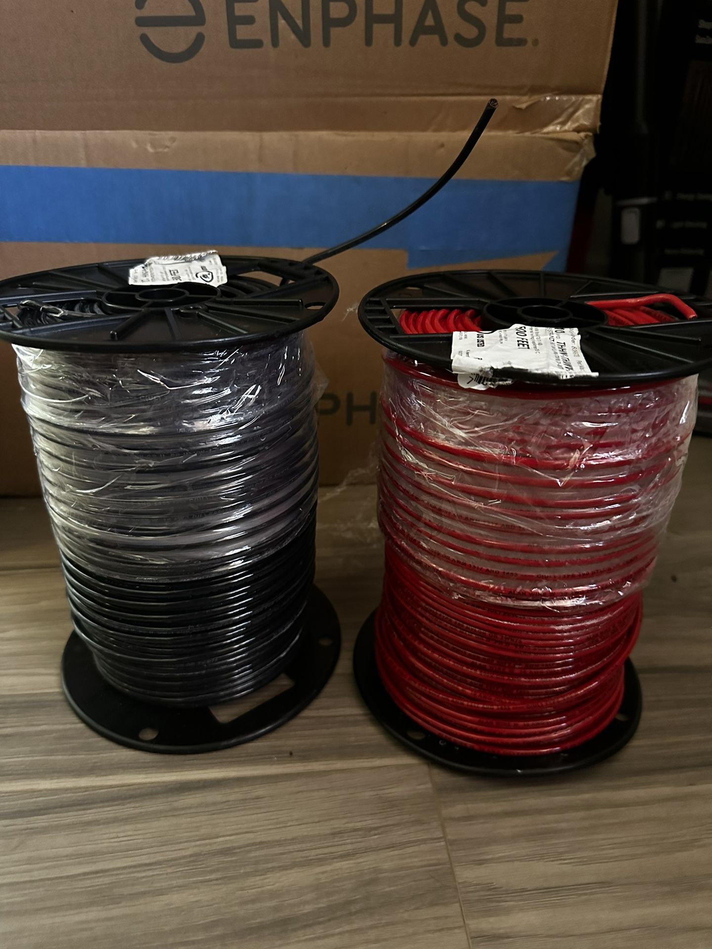 1 500 Foot Roll Of Each Black And Red Stranded Wire
