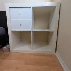 IKEA KALLAX White Shelving Unit With 2 Drawers