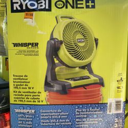 RYOBI 18v Mist Fan NO BATTERY NO CHARGER