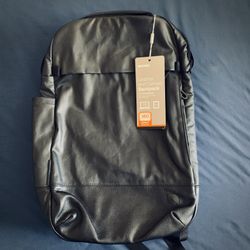 Leather & canvas backpack