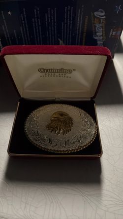 Crumrine Gold and Silversmiths Eagle Belt Buckle