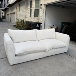 Ruby Cream Beige Boucle Fabric Modular