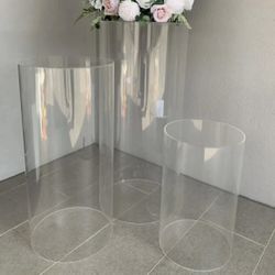 Title Round clear acrylic bases