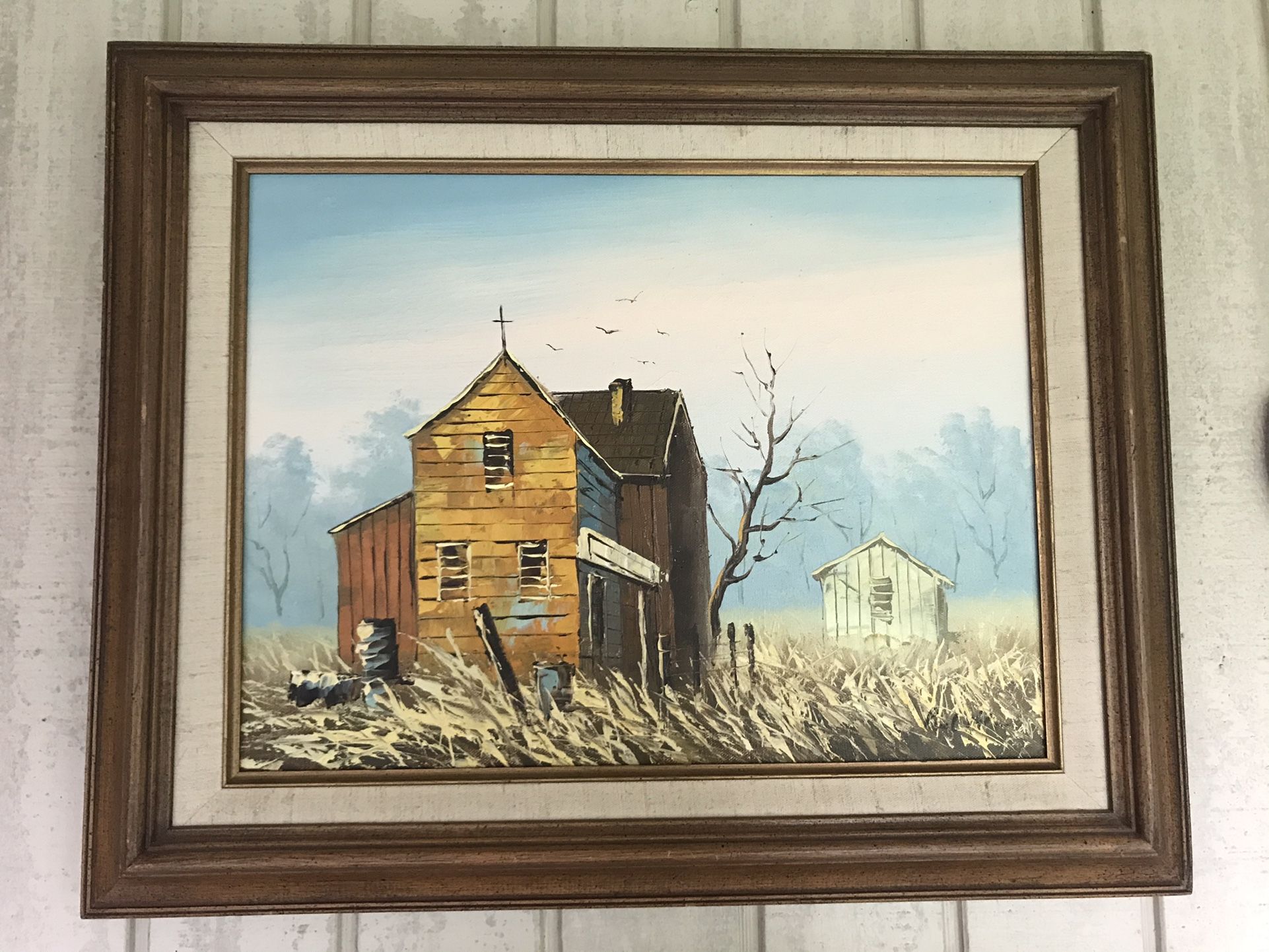 Original Art With Frame 17x21 Inches