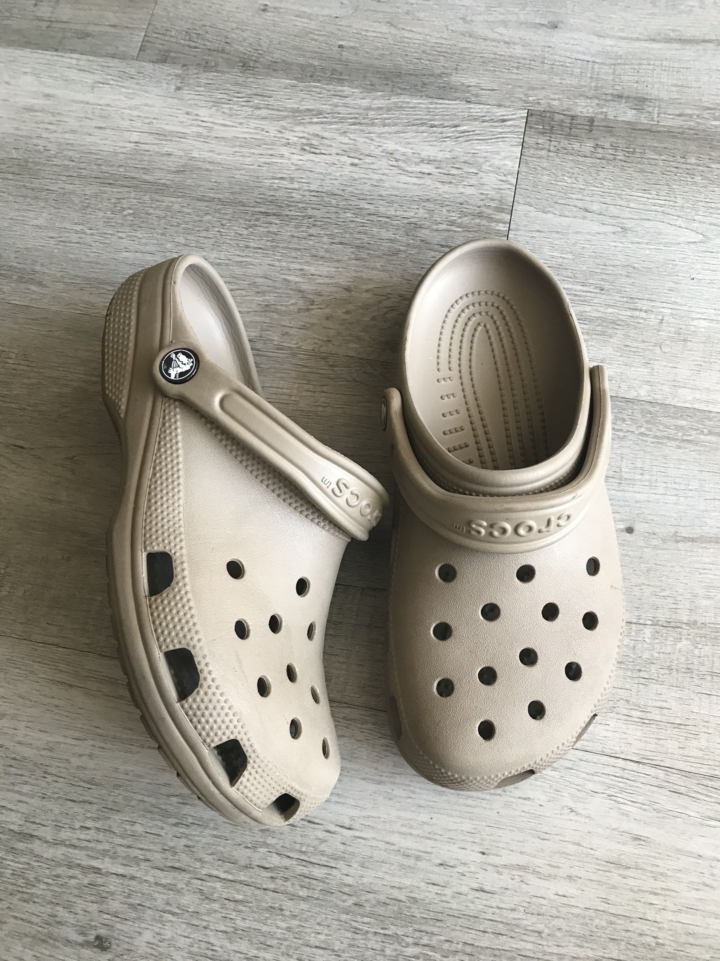 Tan Crocs