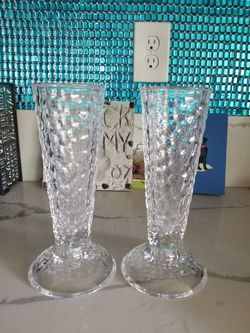 Crystal Vases or Candle Holders