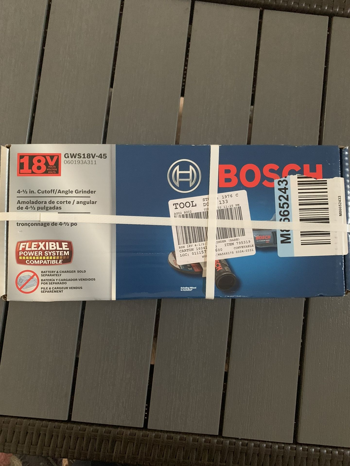 Bosch 4.5-in 18-Volt Sliding Switch Cordless Angle Grinder