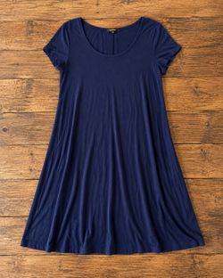 Navy Blue Scoop Neck Midi Dress Women’s Medium