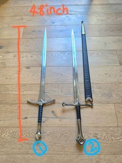 The Lord of the Rings Glamdring Gandalf Sword/Anduril Sword of Aragorn