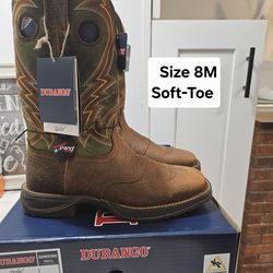 Durango Soft Toe Work Boots Size 8M