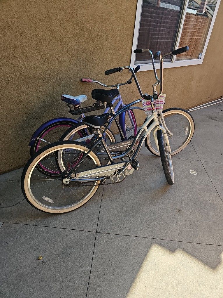 Schwinn Alloy SS Cruiser His And Hers Plus Huffy Girls Purple Bike