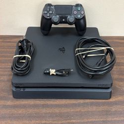 PLAYSTATION 4 SLIM 1TB W/ CONTROLLER & HDMI/POWER CABLES 
