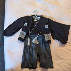 Japanese Traditional Hakama Samurai Romper 12mo 