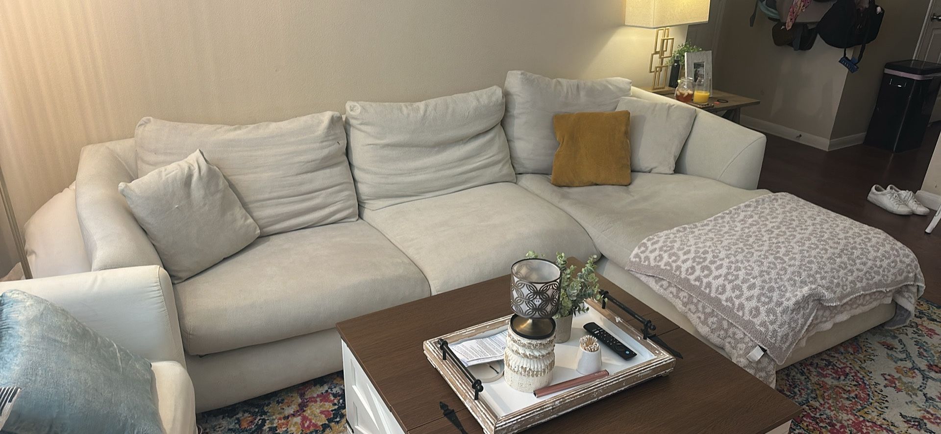 ValYou Feathers Sectional 110 Inch Couch