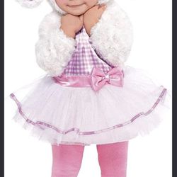 Little Lamb Girl Cute Animal Sheep Farm Fancy Dress Up Halloween Child Costume