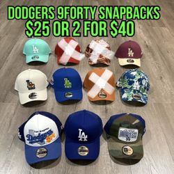 MLB New Era Los Angeles Dodgers Multiple Color Ways Patch 9forty A Frame And 9twenty SnapBack Hats 
