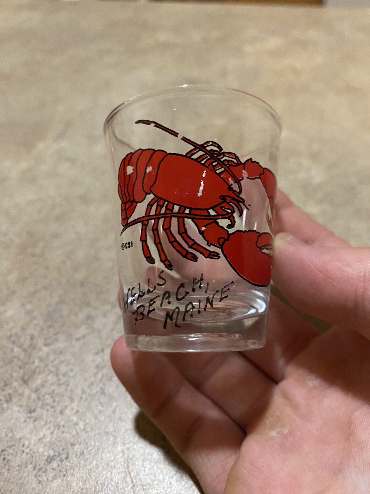 Wells Beach Maine Clear Shotglass