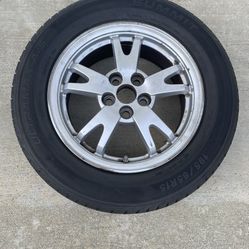 1 — 195/65r15 5x3.94 5x100 Stock Prius Corolla Impreza Wheel Rim Tire!