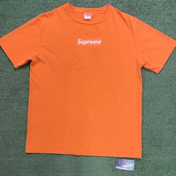 Supreme 2004 orange box logo short sleeve tee
