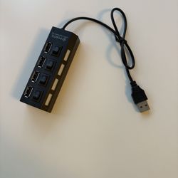 USB Hub 4-Port 2.0 with Individual Switches