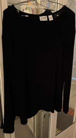 Black 2 Piece Sheer Shirt Set