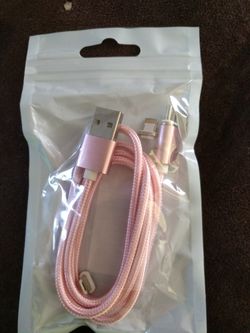 3 in 1 Magnetic Cable 2.4A Micro USB Charging Data Cable for Samsung Android Iphone Tab C And Mikro
