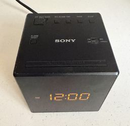Sony ICF-C1 Desktop Alarm Clock AM/FM Radio Black