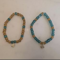 Beaded bracelet with charm