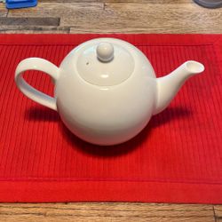 40oz. DOWAN Porcelain White TeapotTea Pot, Dishwasher Safe, Large Enough for 5 Cups - Compare @$50+