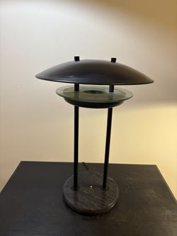 Modern Black Table Lamp with Marble Base - Must Sell Fast!