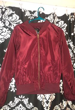 DARK RED BOMBER JACKET