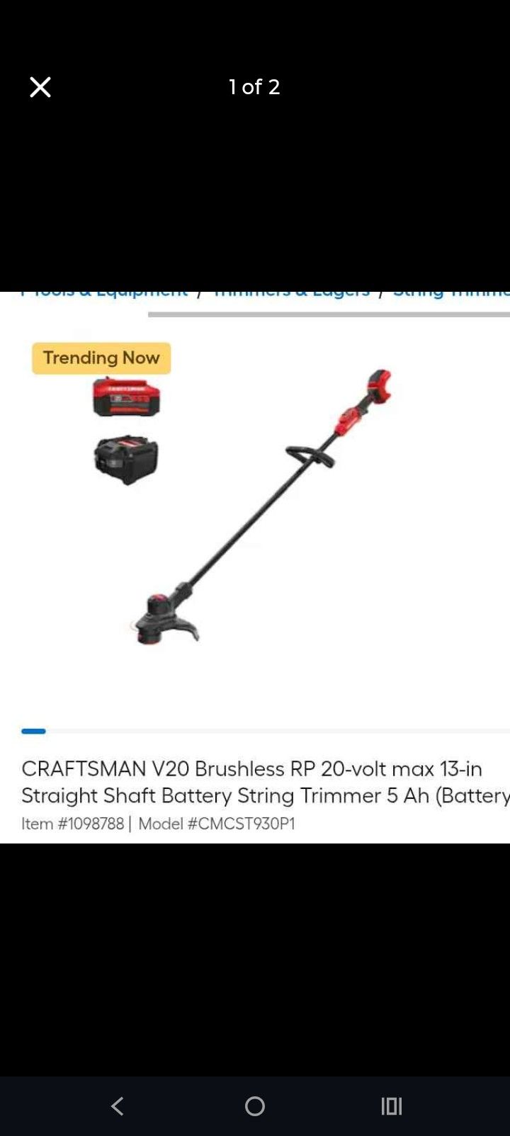 Craftsman Battery String Edger