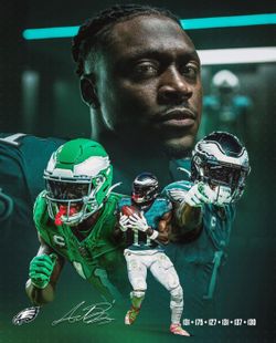 AJ Brown Record Breaking Photo 8x10 Black Frame 