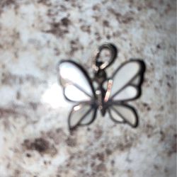 Butterfly Broach 925 Silver With Inlay Stones