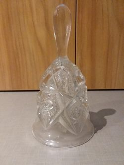 Vintage Feather Notching & Button Clear Bell