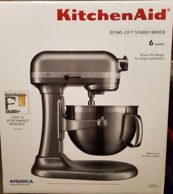 NEW KitchenAid KP26M9XCCU 6-Quart Bowl-Lift Professional Stand Mixer, Contour Silver
