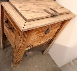 Wooden bar ice chest